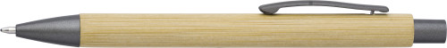 Bolígrafo de bambú con clip de metal y punta de plástico - Coripe