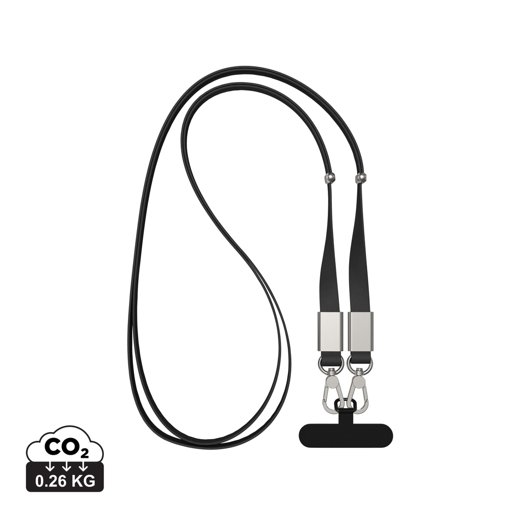 EcoLazo Universal Phone Lanyard - Naval impreso con logotipo