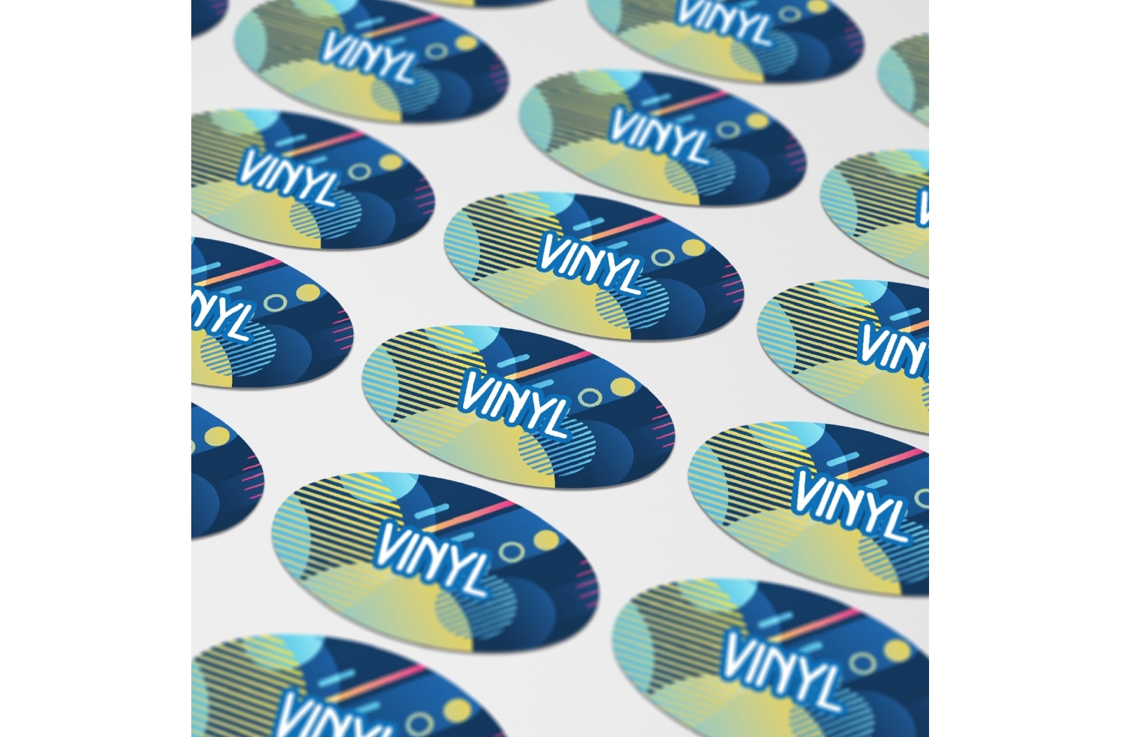 Vinyl Sticker Ovale 50x25mm