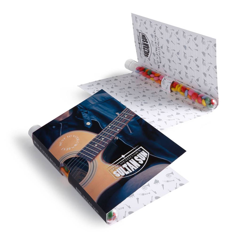 Tubos impresos a todo color con mini Choco's, Mentas o Guisantes de regaliz - Harana/Valle de Arana