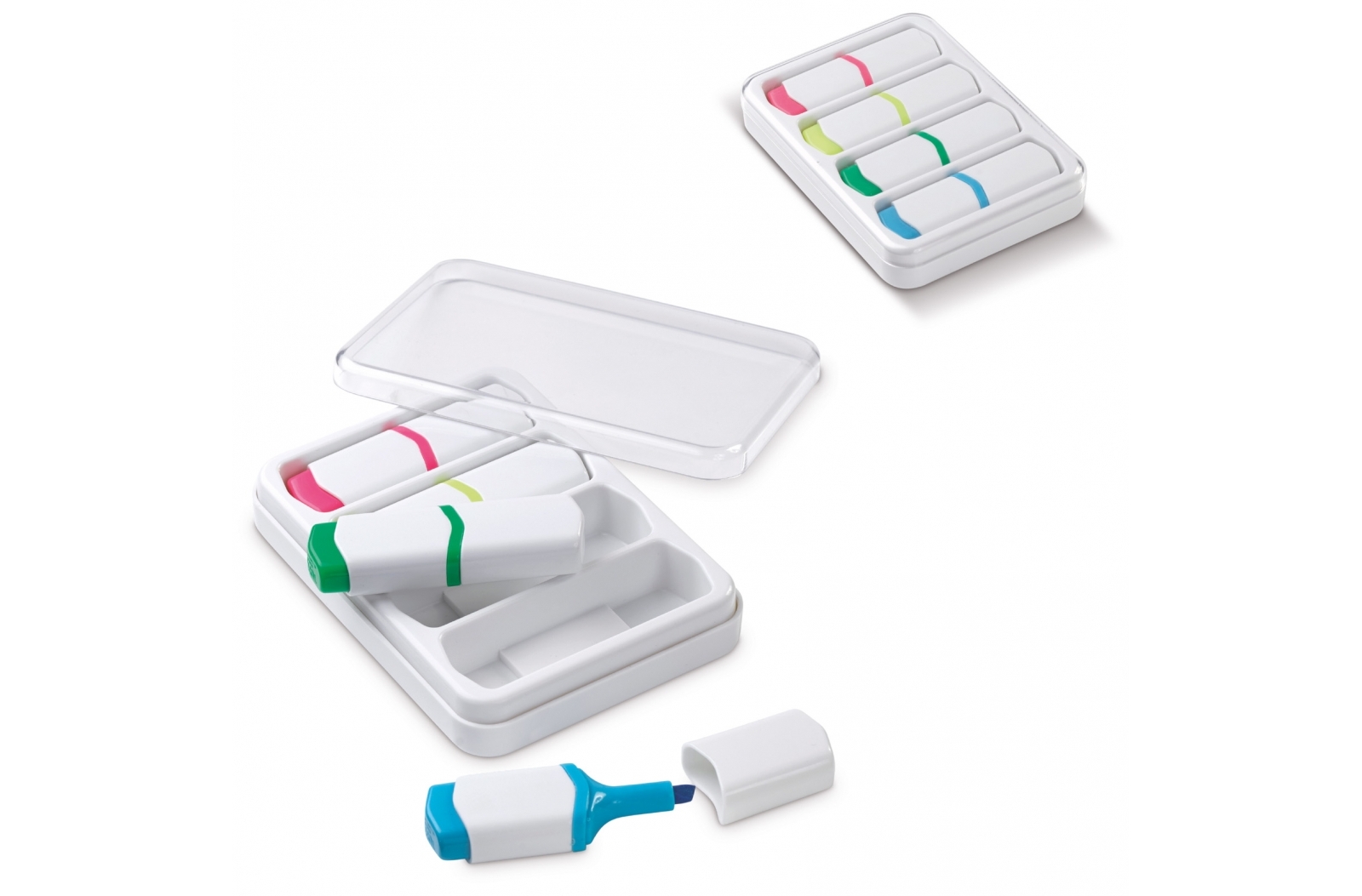 Conjunto de Mini Marcadores en una Caja de Plástico - Villatobas