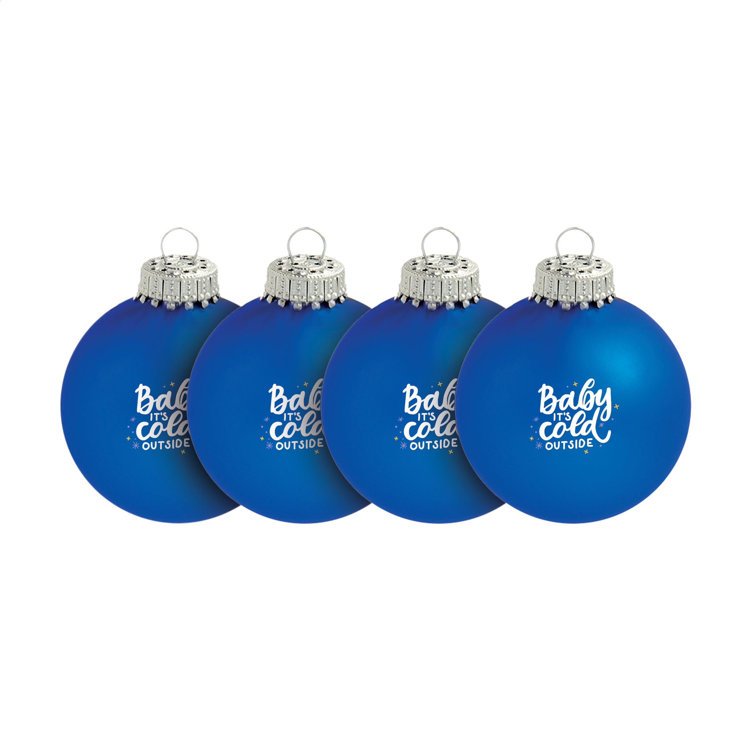 Conjunto de 4 bolas de cristal de Navidad - Embid de Ariza