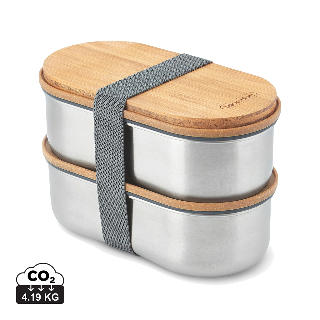 Black+Blum Caja Bento Doble de Acero Inoxidable