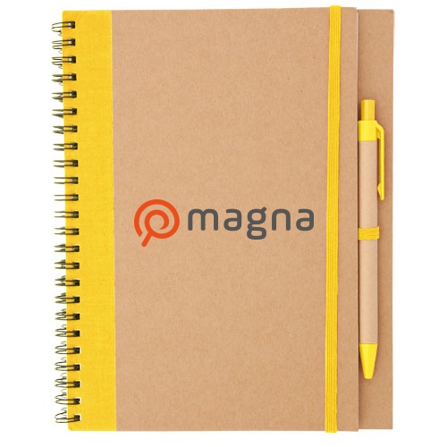 Cuaderno de Anillas de Cartón Reciclado Bicolor con Bolígrafo a Juego - Los Corrales