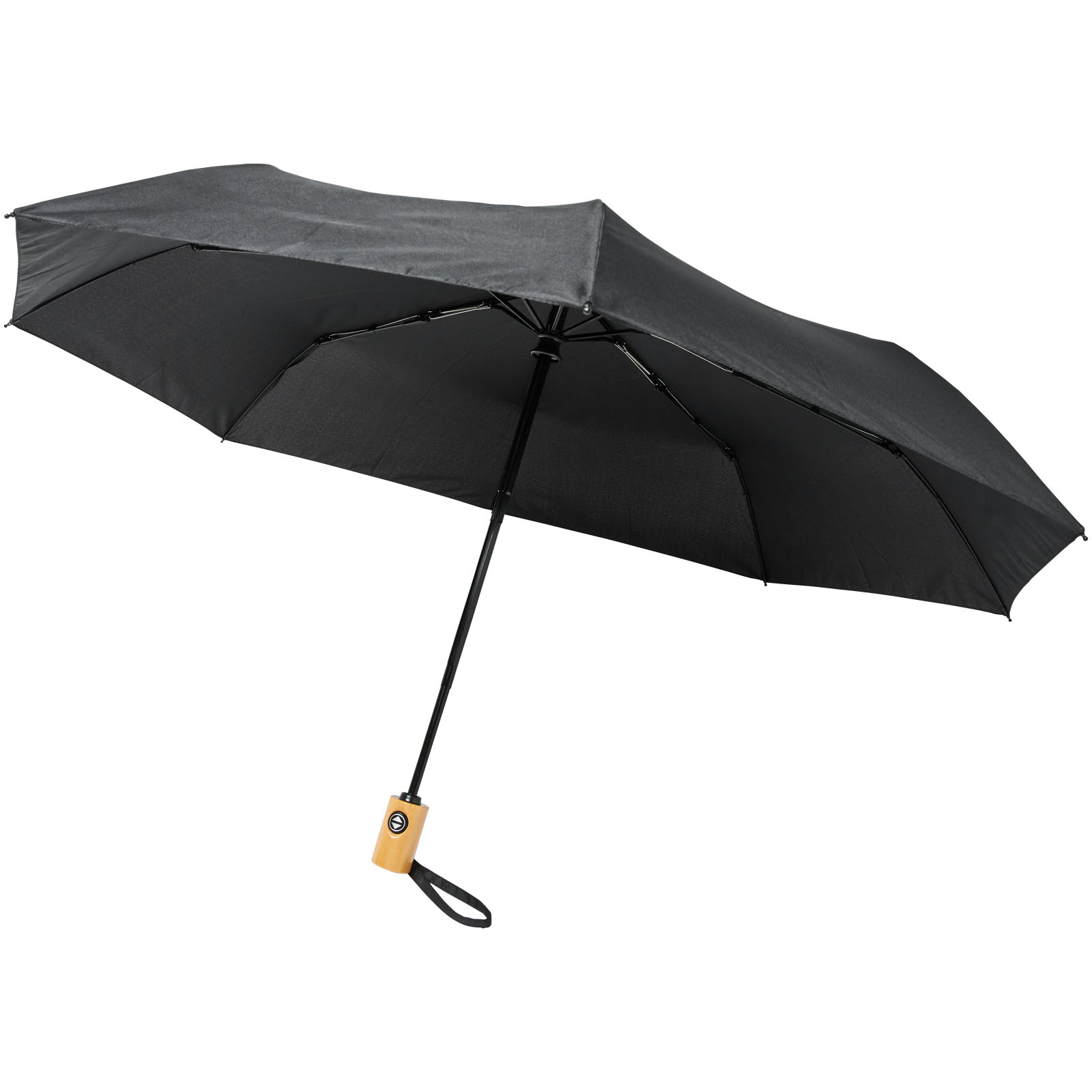 Paraguas plegable de apertura y cierre automático con dosel de poliéster pongee PET reciclado - Albarreal de Tajo