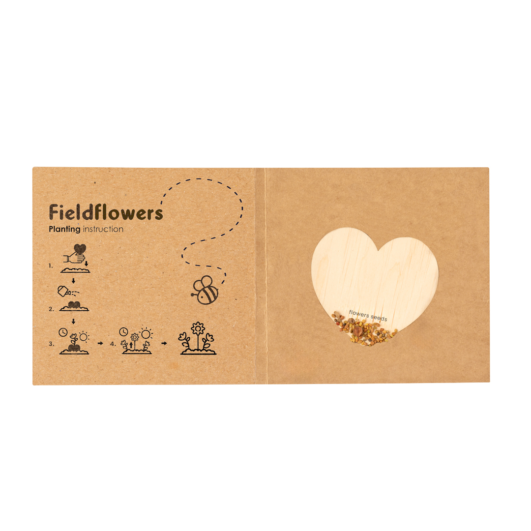 Corazón de Semillas Silvestres - Lupión impreso con logotipo