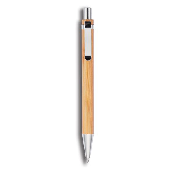 Bolígrafo de Bambú con Anillo Metálico - Almuradiel
