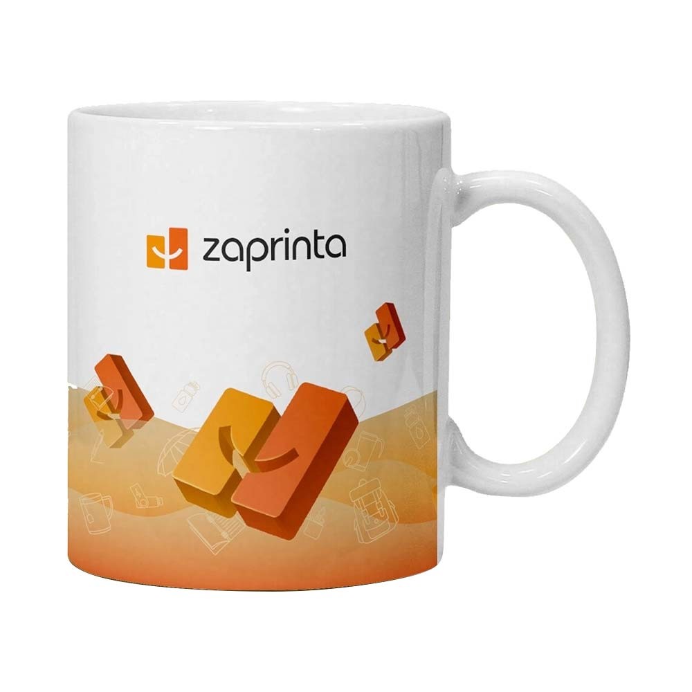 Taza de Gres para Sublimación 300ml - Rajadell impreso con logotipo