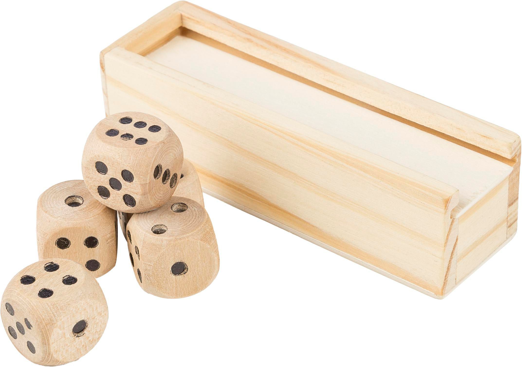 Juego de dados de madera de haya Céline - Añover de Tajo impreso con logotipo