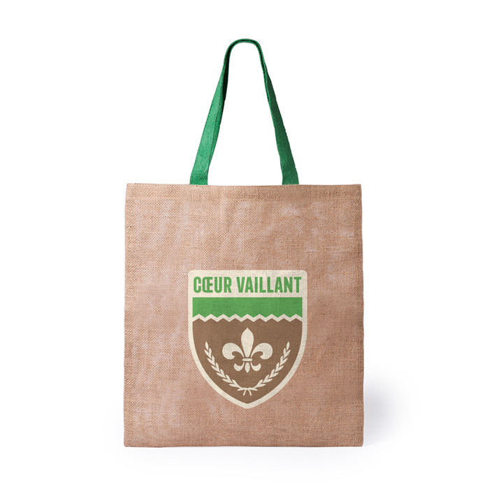 Bolsa Ecológica de Yute con Asas Verdes - Viguera