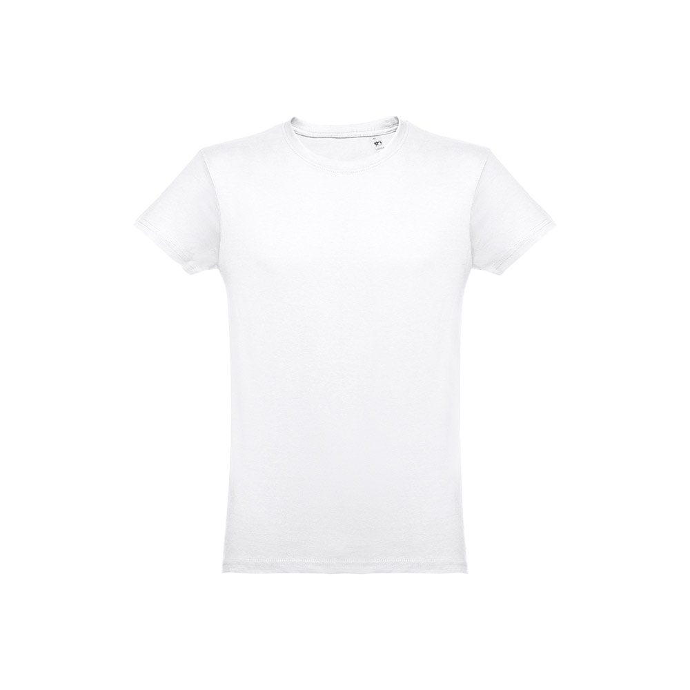 THC LUANDA WH. Camiseta para hombre de algodón tubular. Color blanco