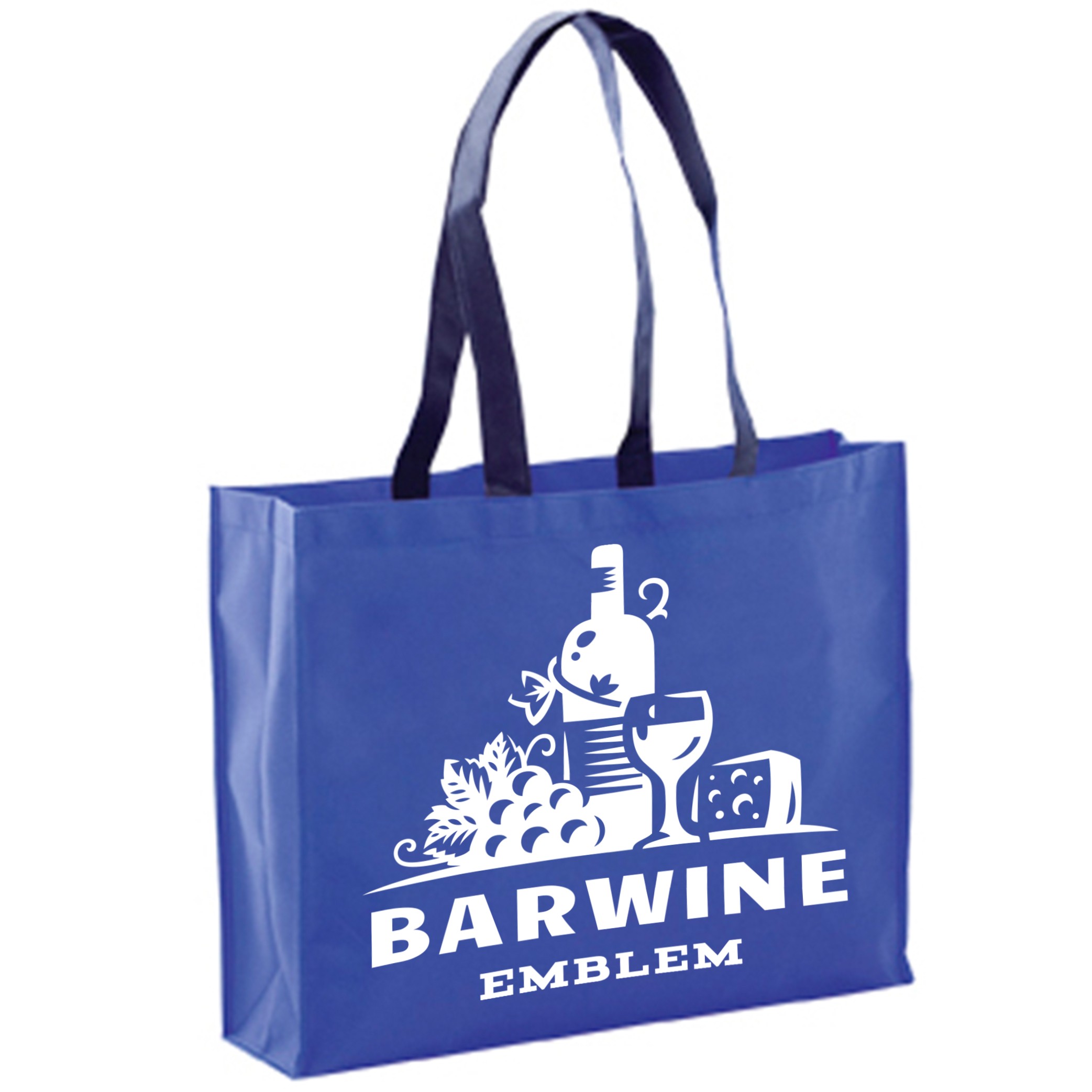 Bolsa de tono brillante 100g/m2 no tejido con asas negras reforzadas - La Torre de Esteban Hambrán