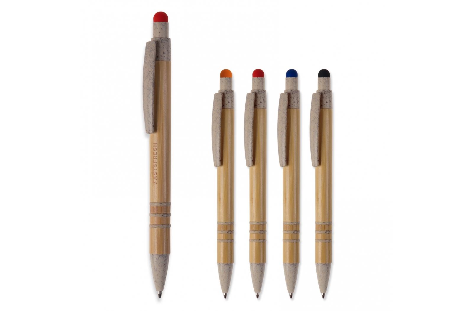 Bolígrafo de bambú y paja de trigo con lápiz táctil - Montseny