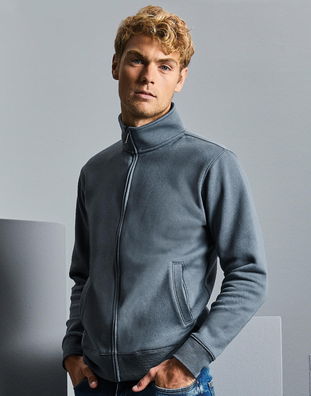 Chaqueta de Mezcla de Algodón Pesado con Cremallera - Piddlehinton - Fonz