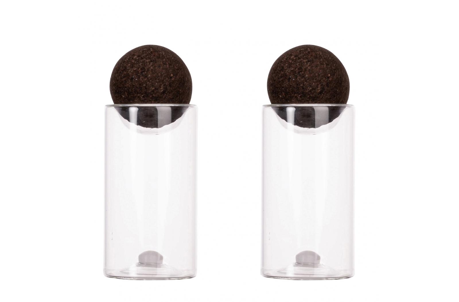 Juego de Sal y Pimienta de Vidrio Corchado - Almuniente