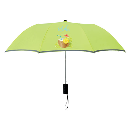 Paraguas de 21 pulgadas con apertura automática, ribete reflectante y funda - Vacarisses