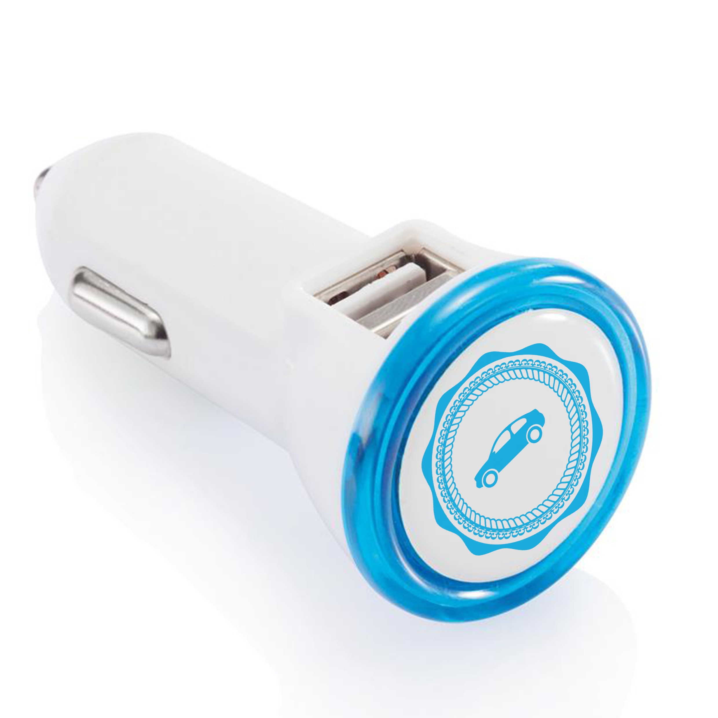 Conector USB portátil doble con luz LED integrada - Antillón