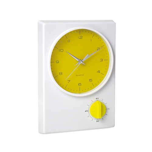 Reloj de pared analógico colorido con temporizador incorporado - Ribafrecha