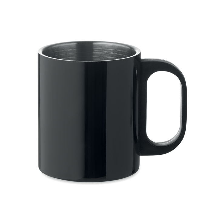 Taza de Acero Inoxidable de Doble Pared con Asa de PP 300ml  - Esquivias