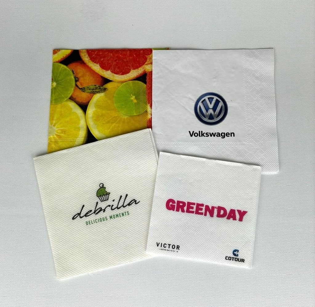 Servilleta de cóctel personalizada en blanco y a todo color - Sesa