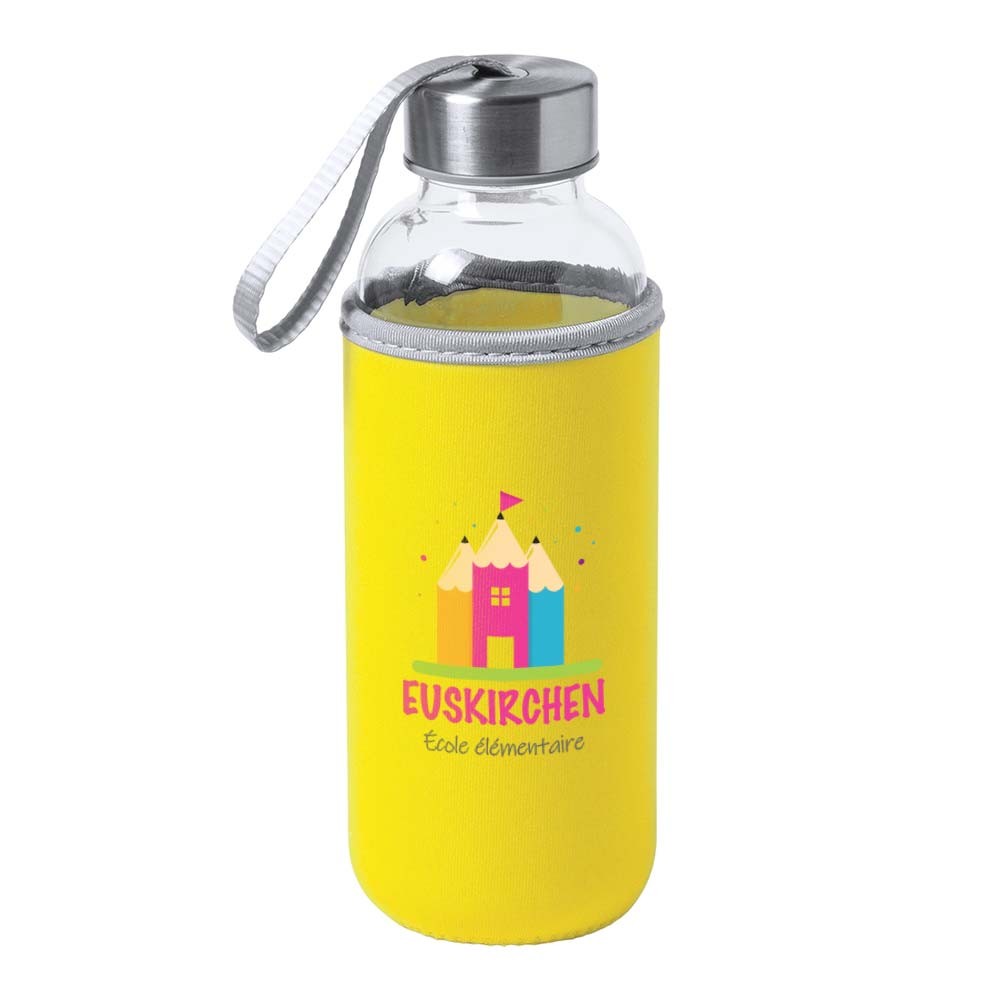 Botella de vidrio con funda de neopreno - Calaf