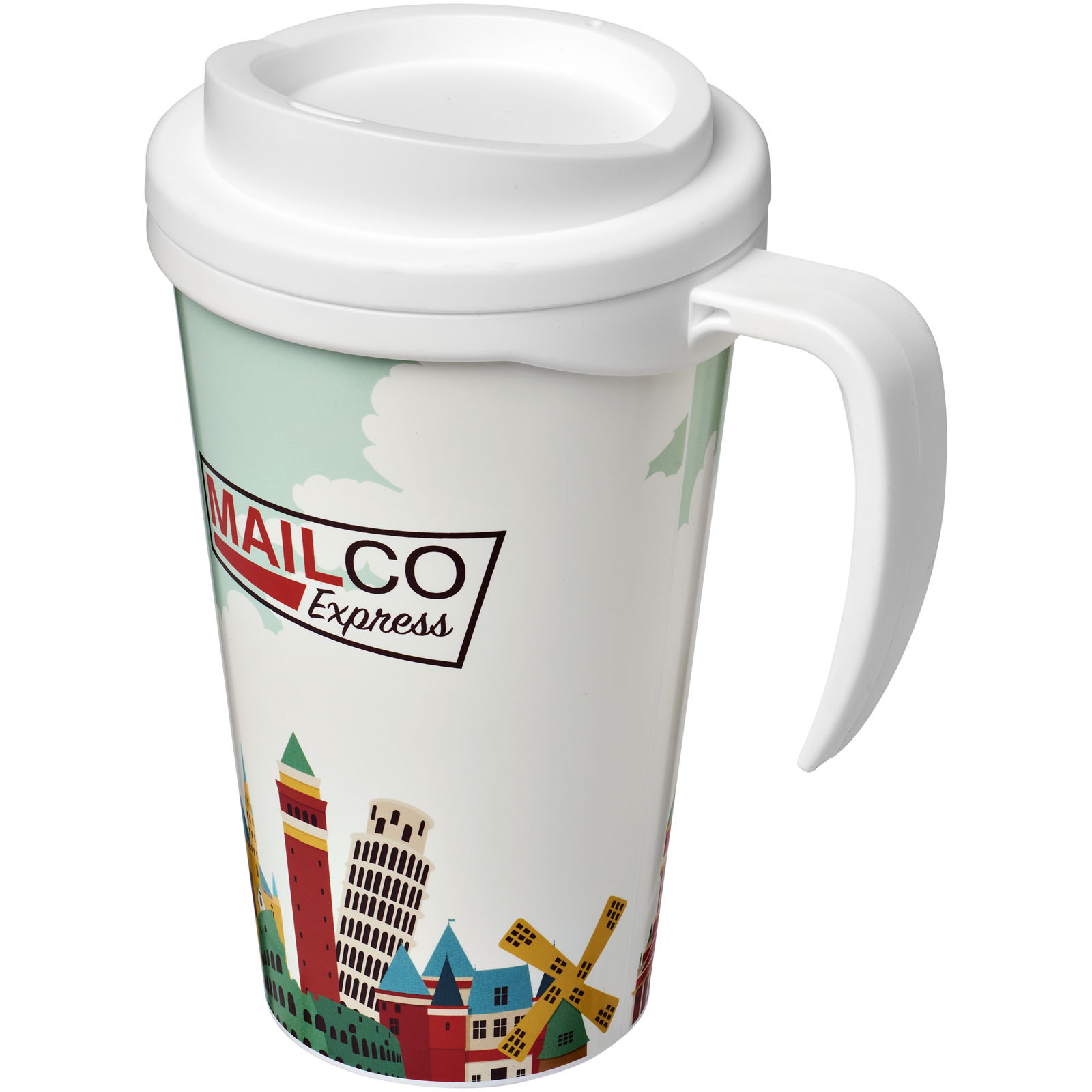 Taza Reciclable con Aislamiento de Doble Pared e Integrada con Asa 350ml - Torres de Albánchez