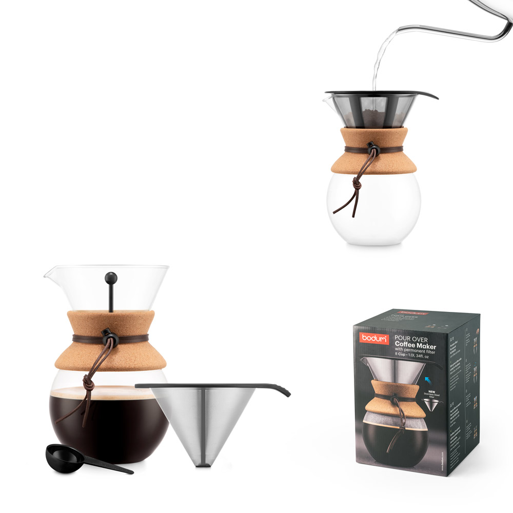 Innovadora Cafetera de Filtro de Vidrio Borosilicato 1000ml - Aldea del Rey