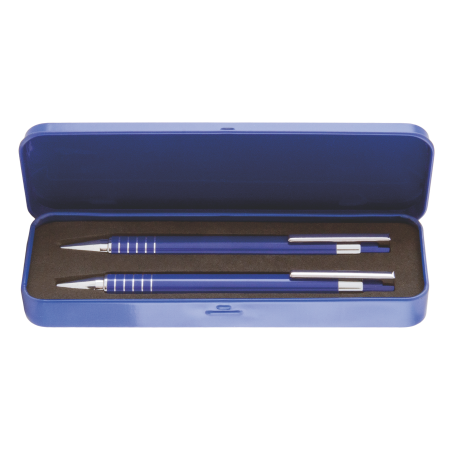 Caja de Metal CURAÇAO con Bolígrafo y Lápiz de Plomo Recargable - Las Peñas de Riglos