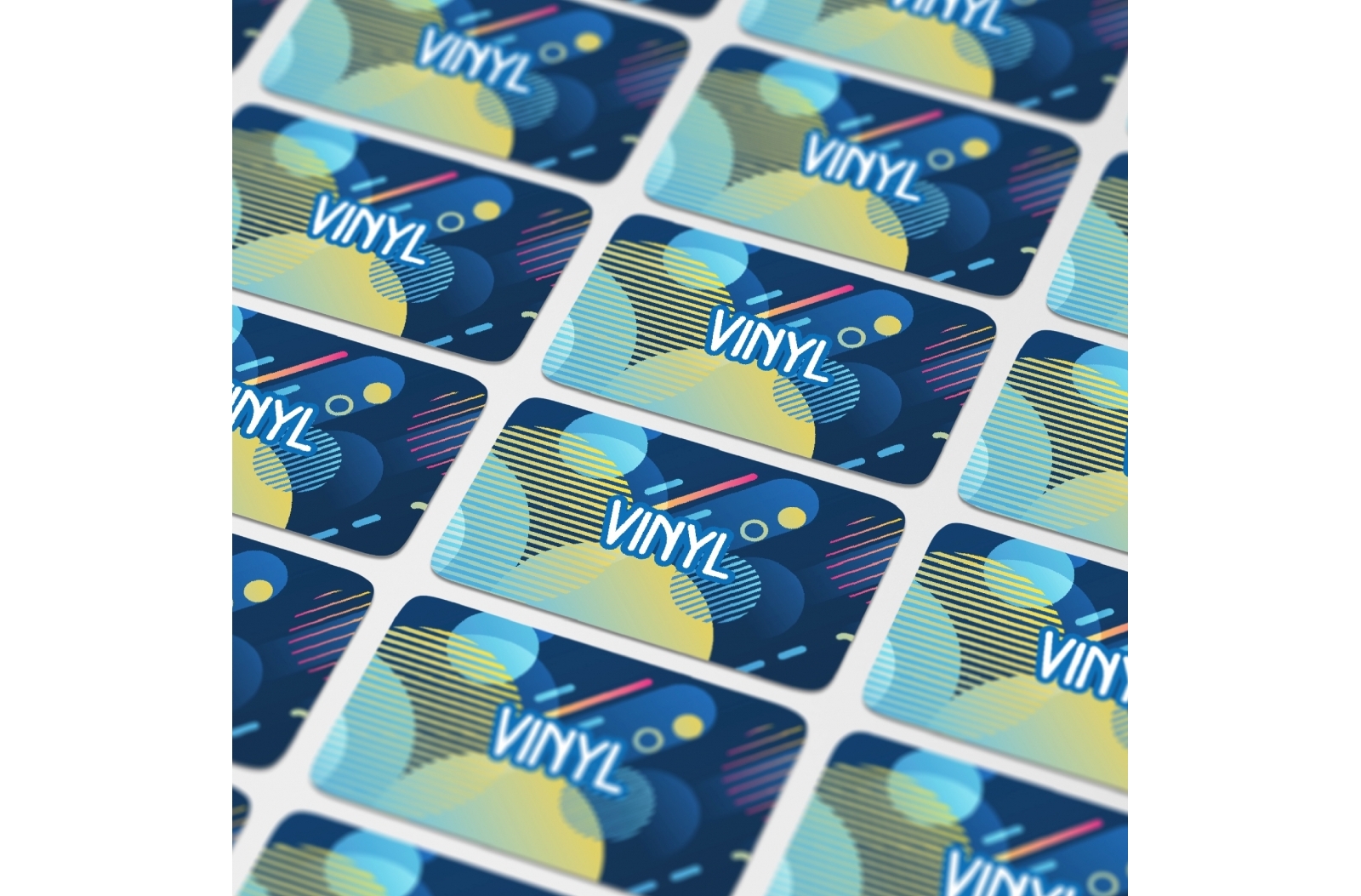 Vinyl Sticker Rectangle 80x25mm