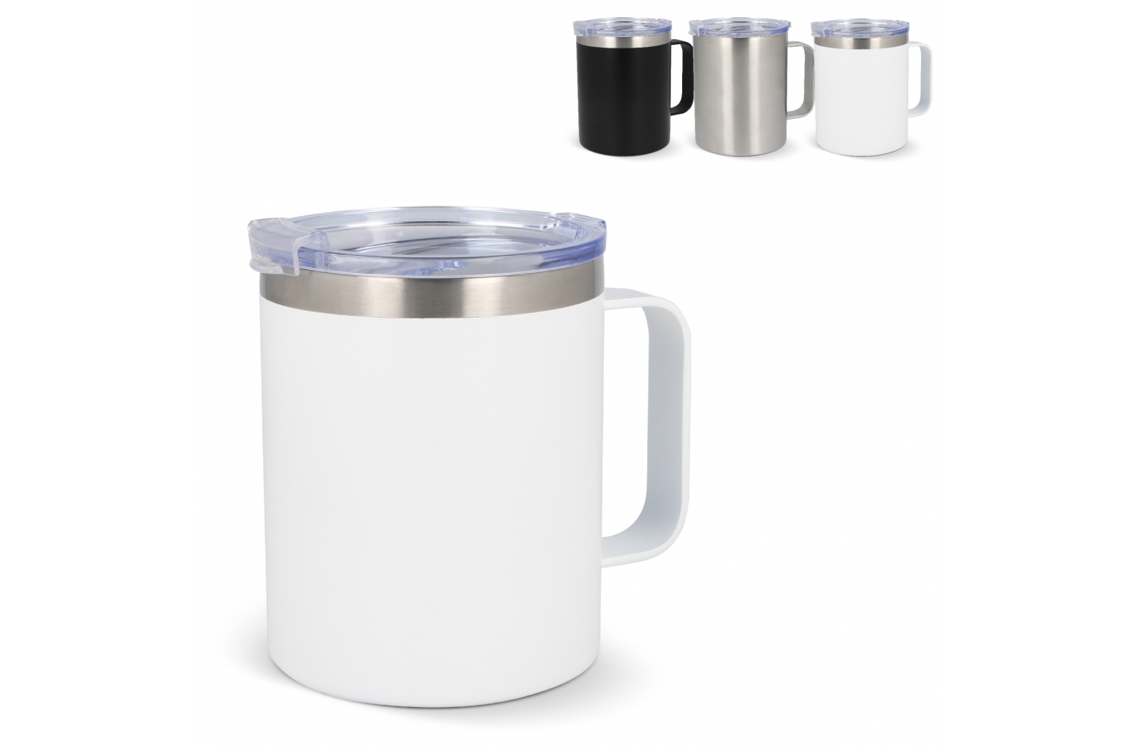 Taza térmica de cerámica T-ceramics con tapa Danube de 350ml - Mallén