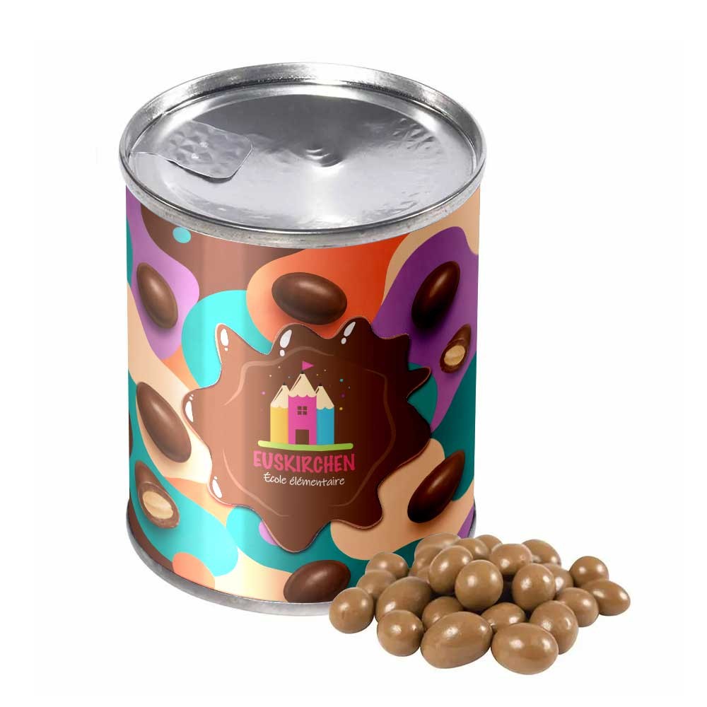 Cacahuetes de Chocolate en Lata Plateada con Tapa Resellable - Montclar