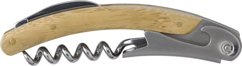 Cuchillo de camarero de bambú y acero inoxidable - El Robledo