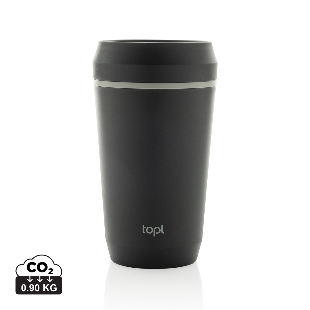 Topl Vaso de Plástico Reciclado Para Llevar Tapa Patentada 360 354ml