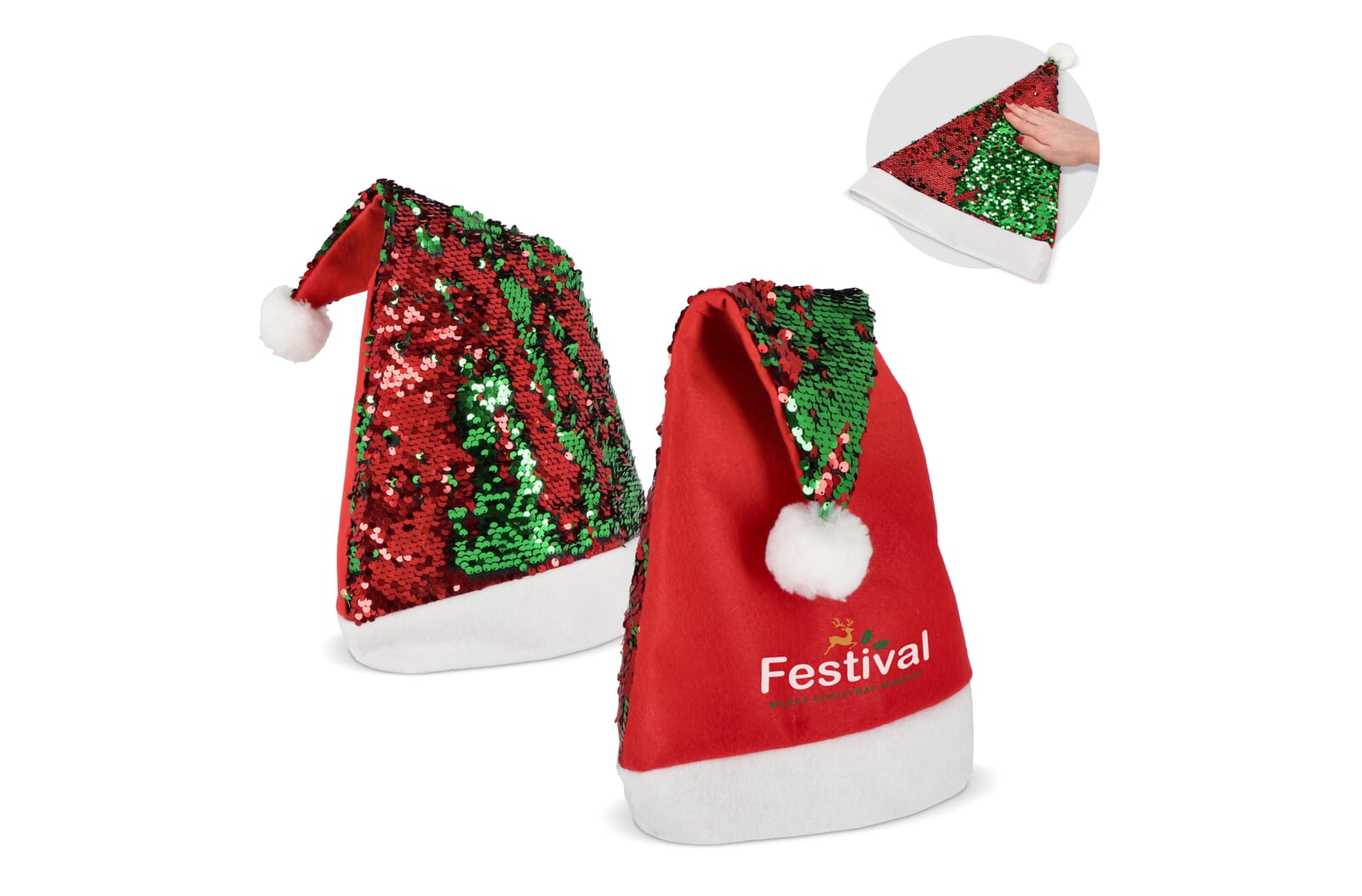 Sombrero Brillo Navideño - Sevilleja de la Jara bedrukken met logo
