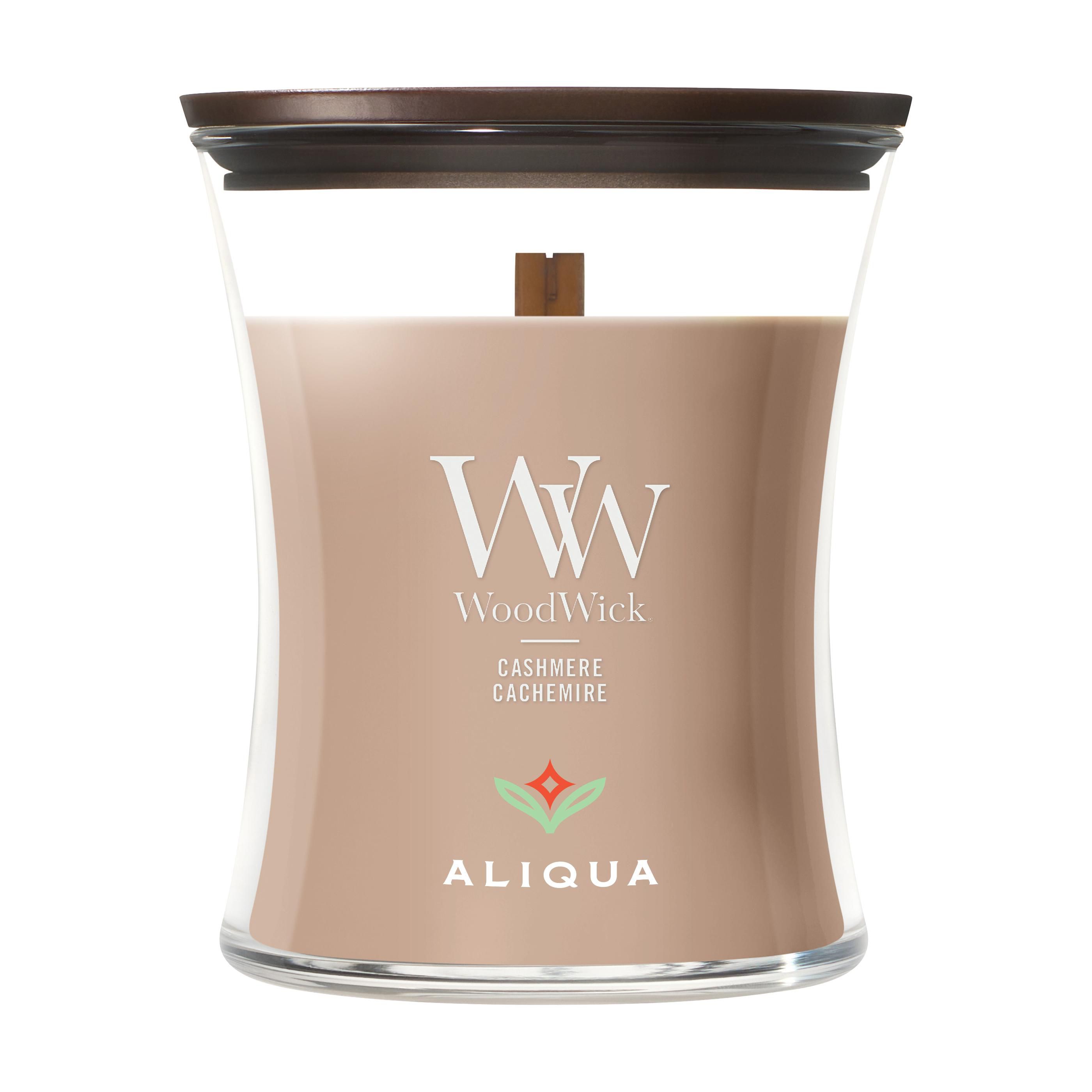 Vela aromática WoodWick Cashmere Mediana