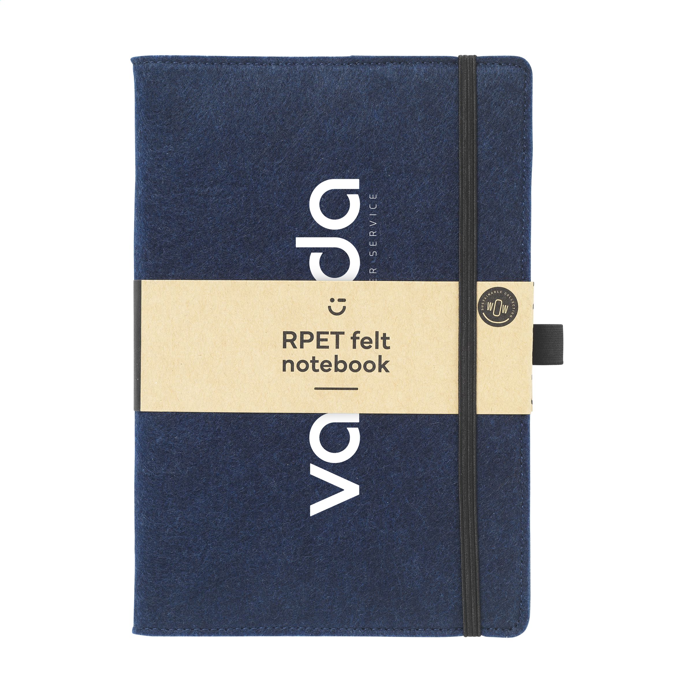 Cuaderno A5 duradero con tapa de fieltro RPET extraíble - Cuevas Bajas