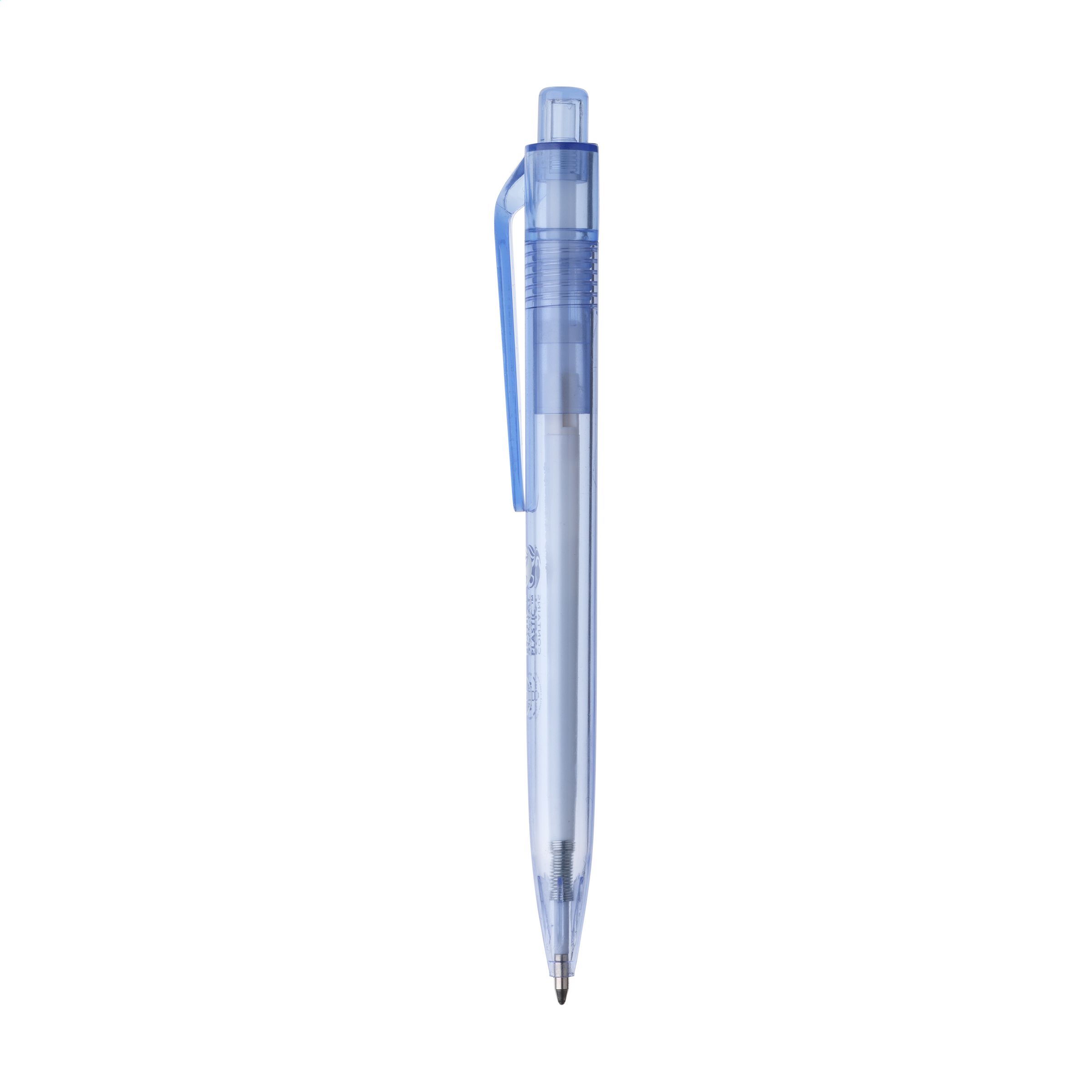 Bolígrafo de tinta azul hecho con botellas PET recicladas, amigables con el medio ambiente - Igriés