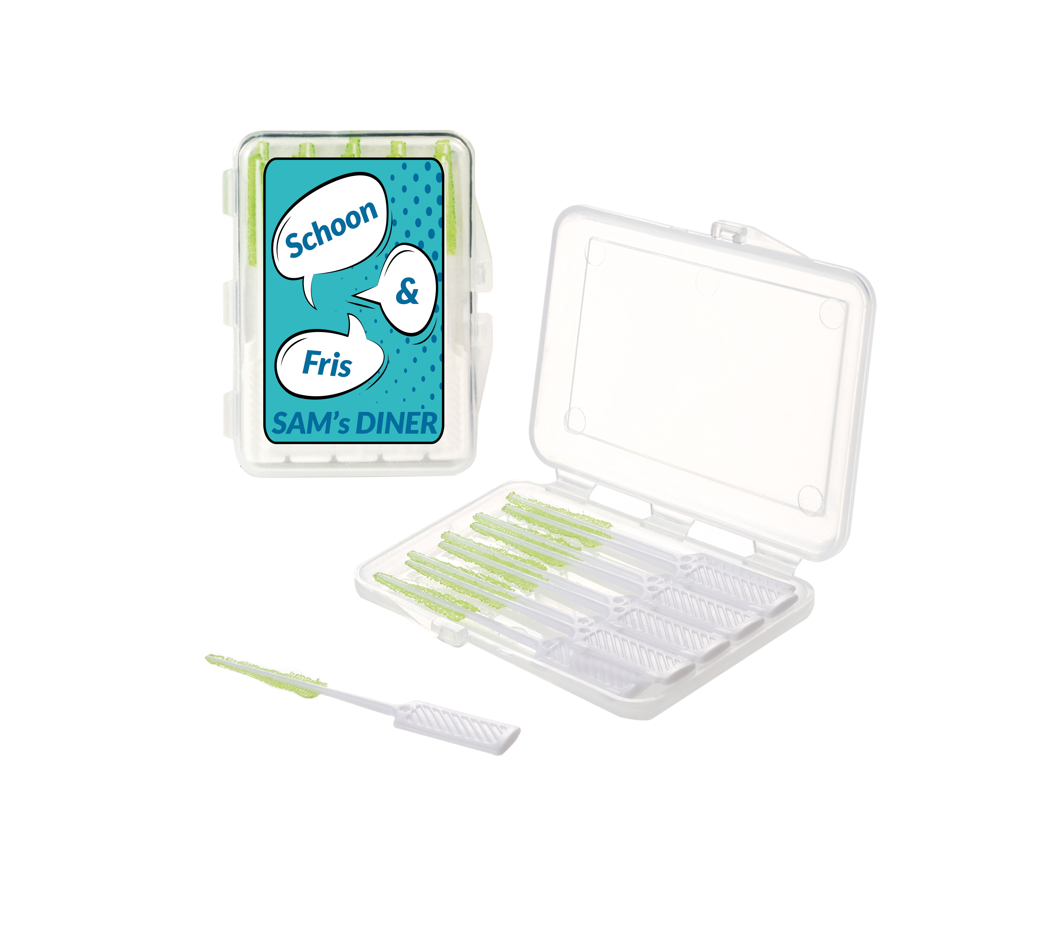 Caja de Palillos de Fibra Transparente - Biescas