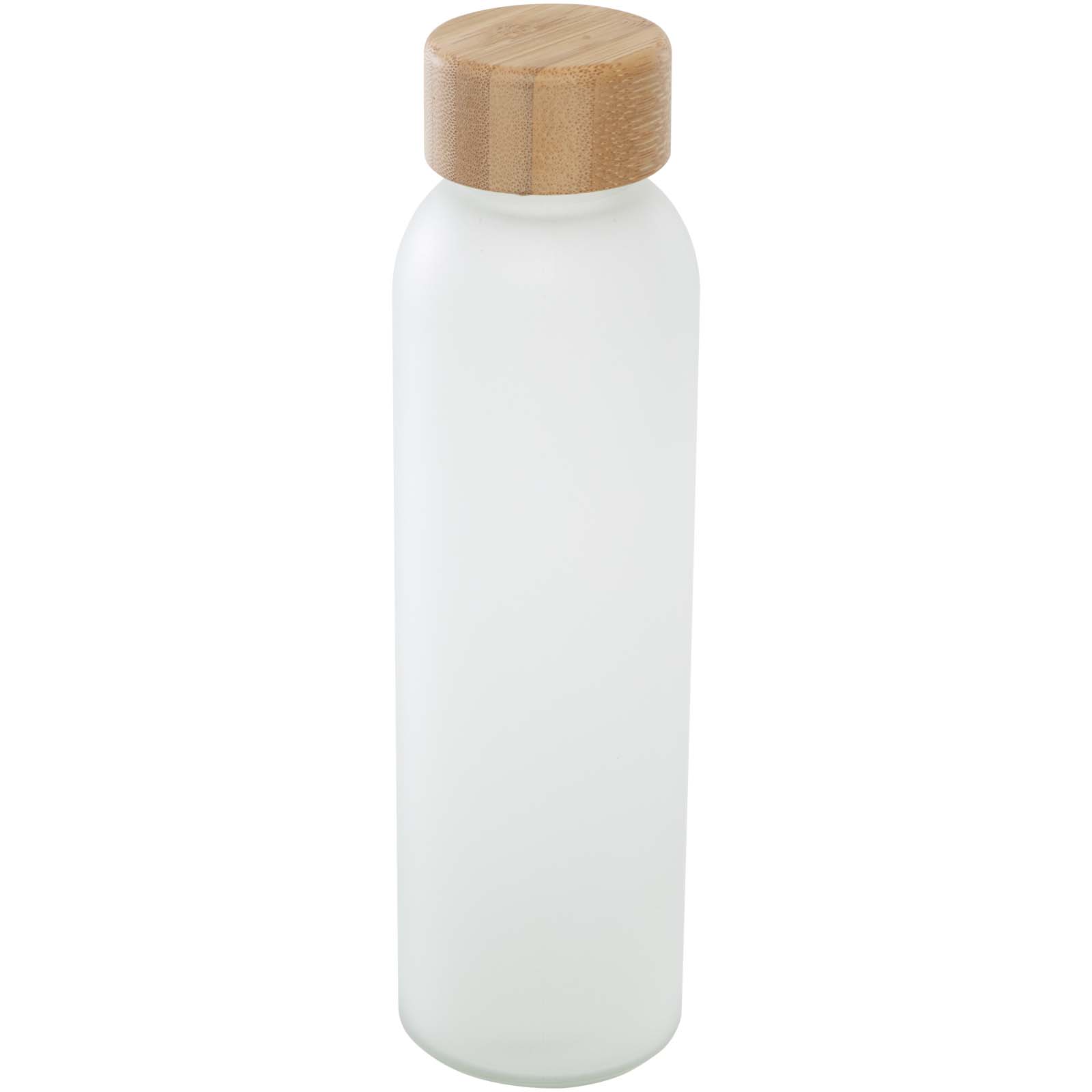 Botella de vidrio mate sostenible de 500 ml con tapa de bambú - Pamplona⁠8