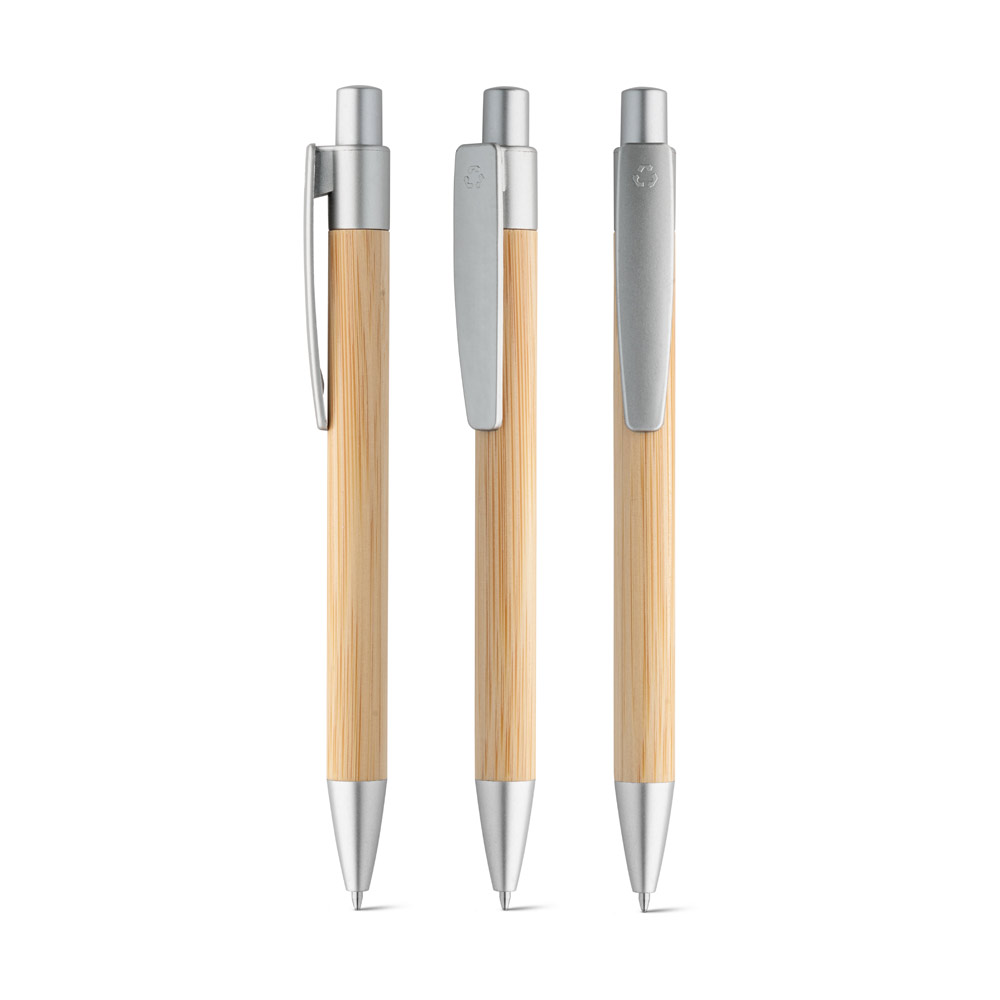 Bolígrafo con Clip de Bambú - Ashurst - Alberuela de Tubo