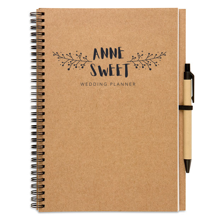 Cuaderno Ecológico con Bolígrafo - San Martín de la Virgen de Moncayo impreso con logotipo