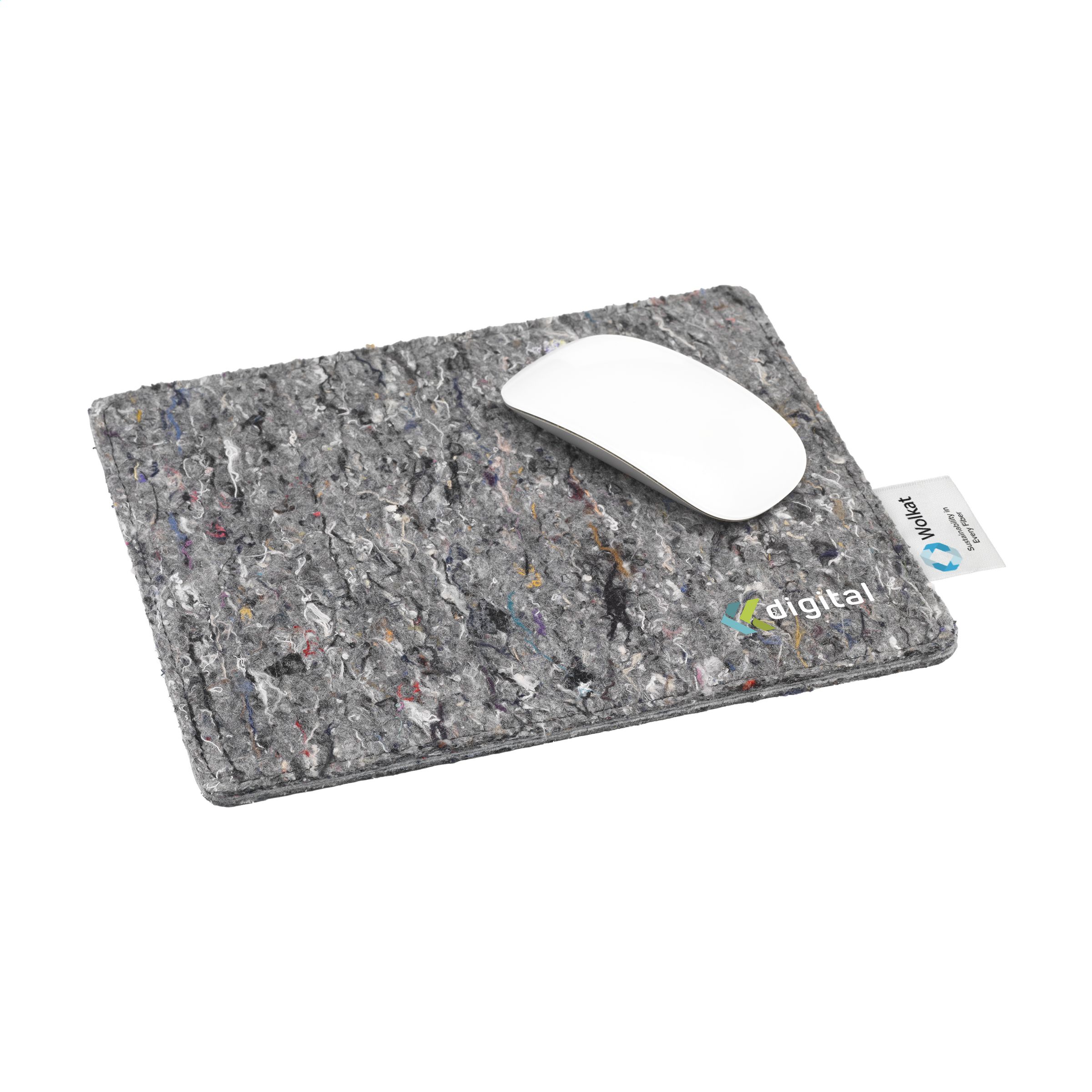 Alfombrilla de ratón de fieltro de textil reciclado sostenible - Bergasa