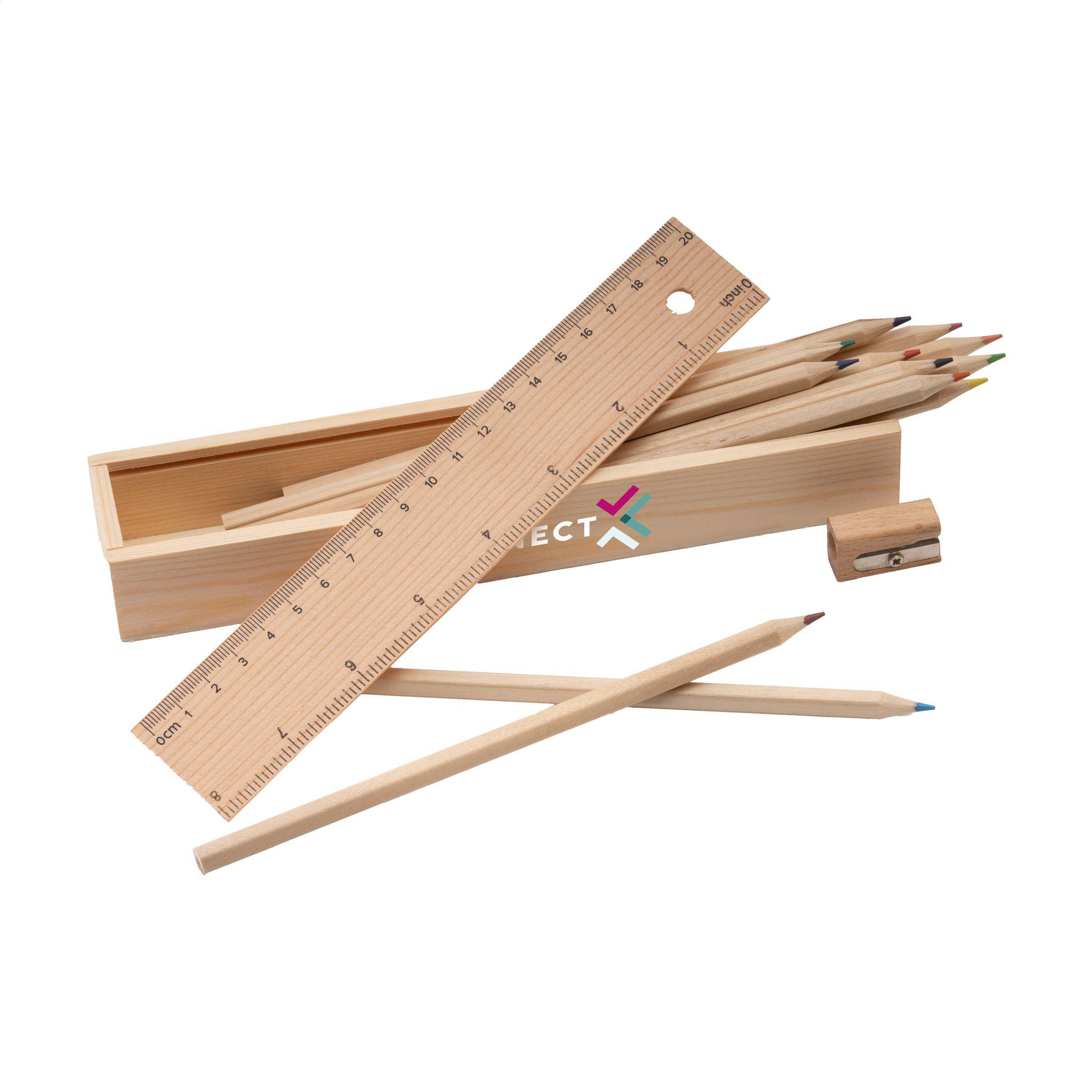 Caja de Colores y Creatividad - Villafranca de los Caballeros impreso con logotipo