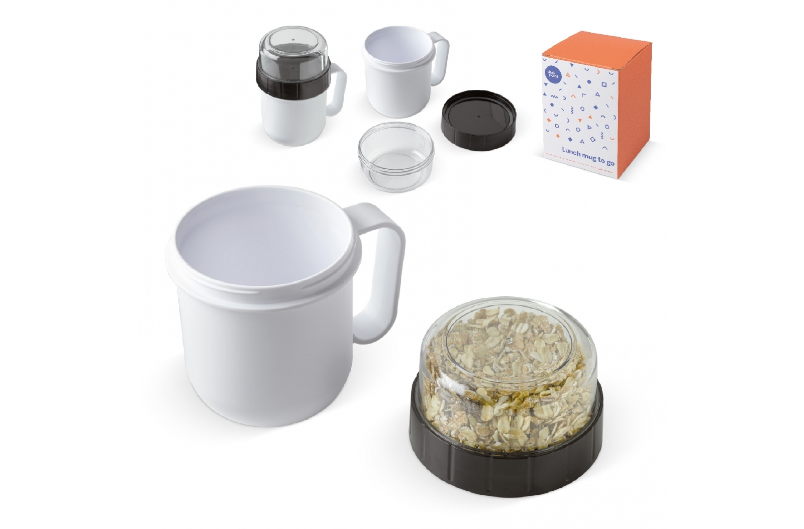 Taza de Sopa y Snack de Doble Compartimento 520ml & 230ml - Negreira