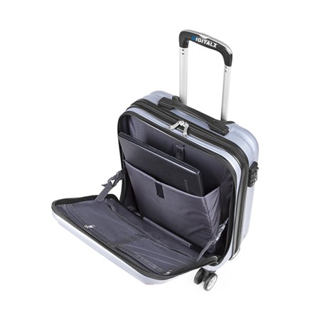 Carrito de Negocios Plateado con Candado TSA y Bolsillo Acolchado para Portátil - El Puerto de Santa María