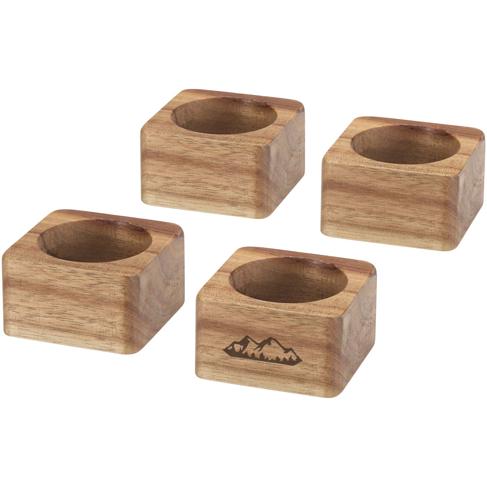 Anillos de servilletas Napora de madera de acacia