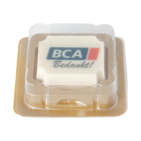 Bombón de Praliné de Avellana y Chocolate Blanco con Logo Impreso - Agres