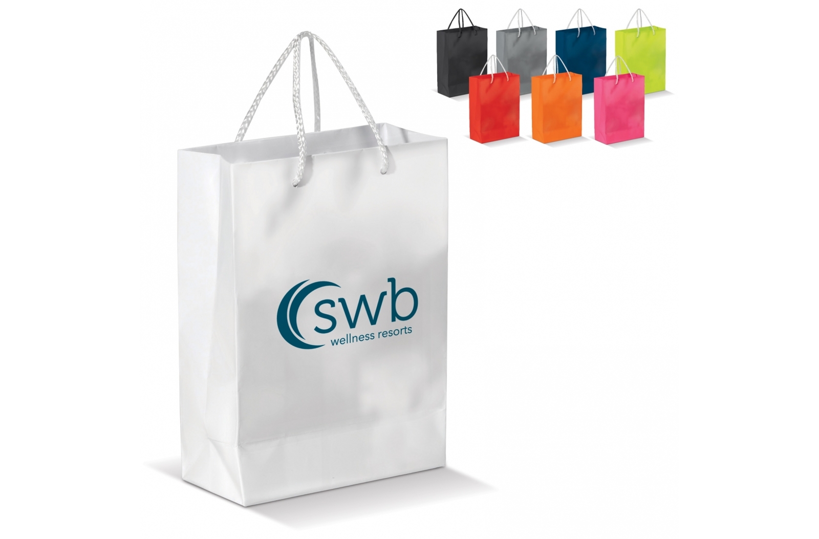 Bolsa de Papel Grande Laminada Brillante con Asas de Cuerda - Caldes de Montbui