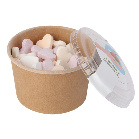 Caja Dulce de Cartón Kraft Natural con Corazones - Bedmar y Garcíez