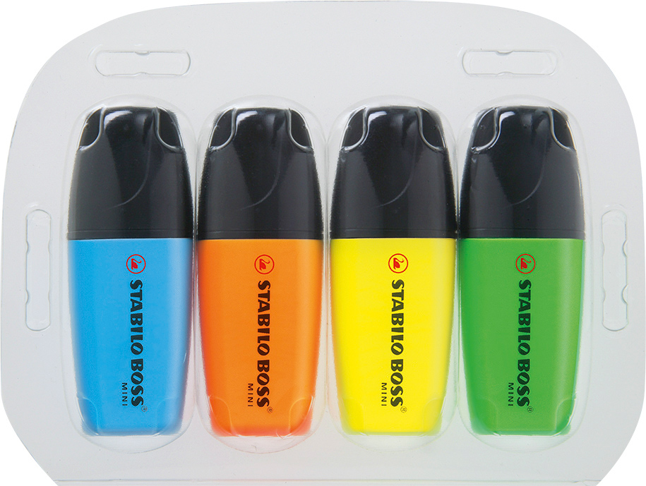 STABILO BOSS MINI Set de 4 subrayadores